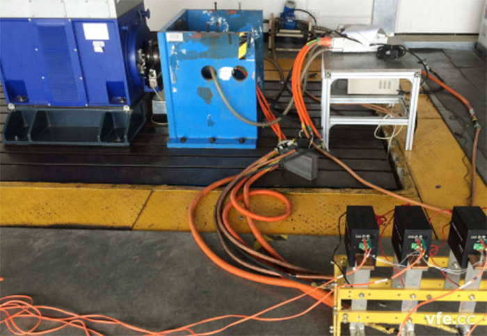 國內(nèi)某牽引電機變頻器負(fù)載現(xiàn)場測量接線示意圖